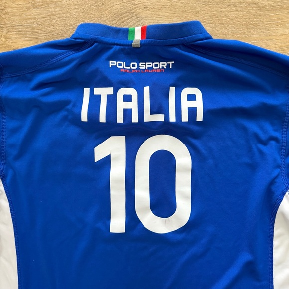 Polo Sport Ralph Lauren athletic shirt Italia P.R.L.F.C crest throwback style - Picture 8 of 11